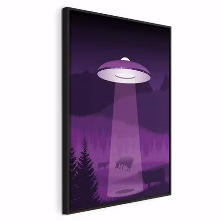 Canvastavla med ram - Ufo vertical