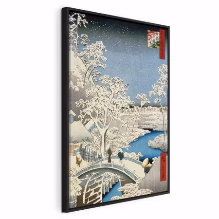 Canvastavla med ram - Utagawa hiroshige drum