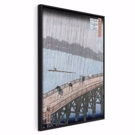 Canvastavla med ram - Utagawa hiroshige sudden