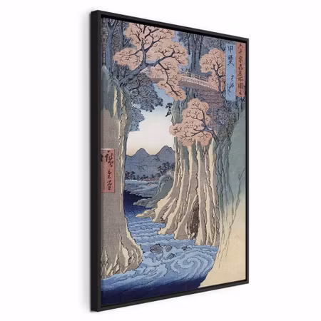 Canvastavla med ram - Utagawa hiroshige the monkey