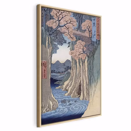 Canvastavla med ram - Utagawa hiroshige the monkey