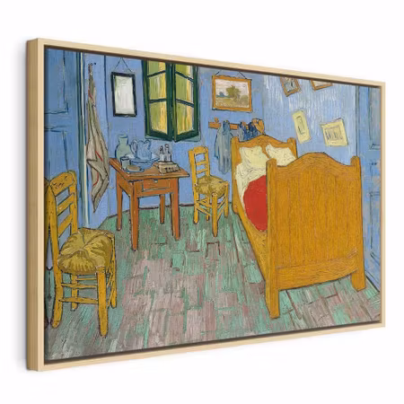 Canvastavla med ram - Vincent van gogh la chambre