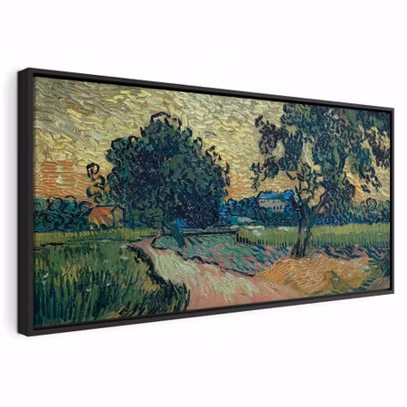 Canvastavla med ram - Vincent van gogh landscape