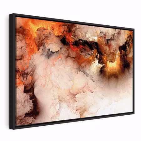Canvastavla med ram - Volcanic abstraction wide