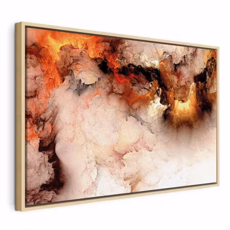 Canvastavla med ram - Volcanic abstraction wide