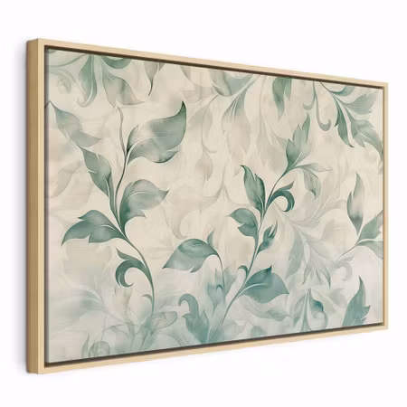 Canvastavla med ram - Watercolor botanical motif