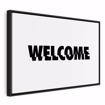 Canvastavla med ram - Welcome wide