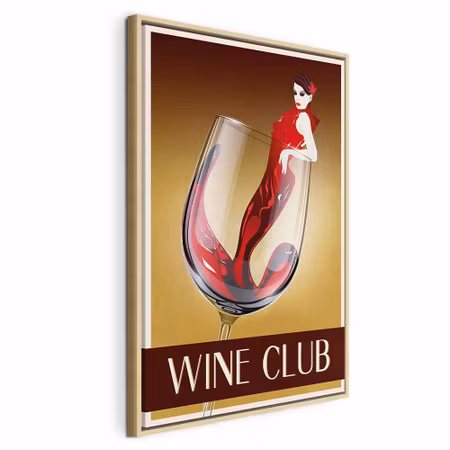 Canvastavla med ram - Wine club vertical