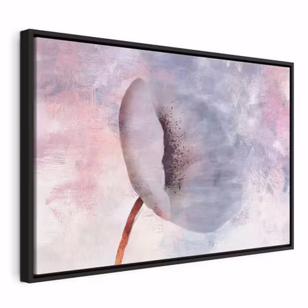 Canvastavla med ram - Windy flower wide