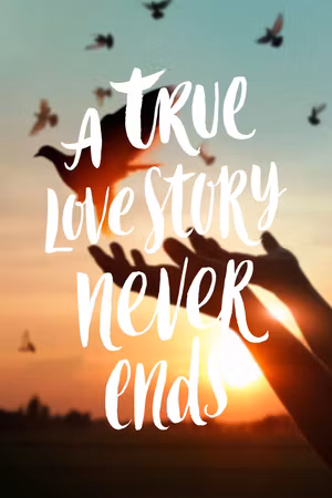 Canvastavla - A true love story never ends part