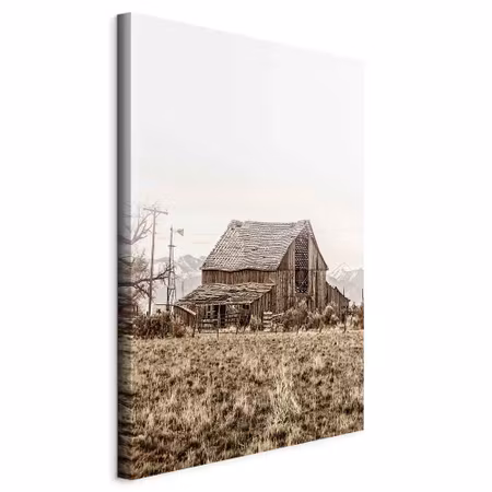 Canvastavla - Abandoned ranch part vertical