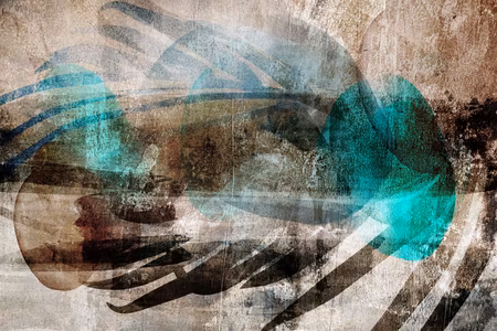 Canvastavla - Abstract plume part wide