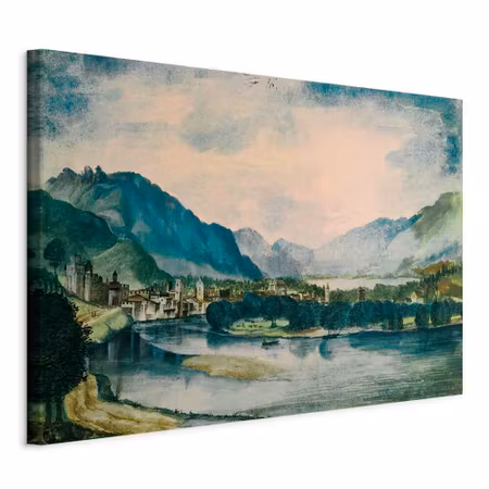 Canvastavla - Albrecht D rer view of trento from