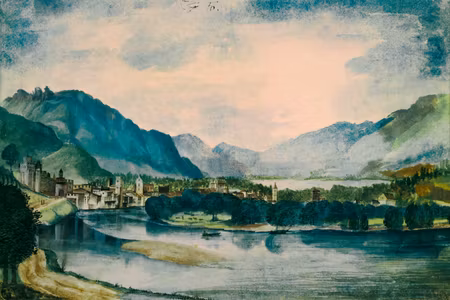 Canvastavla - Albrecht D rer view of trento from