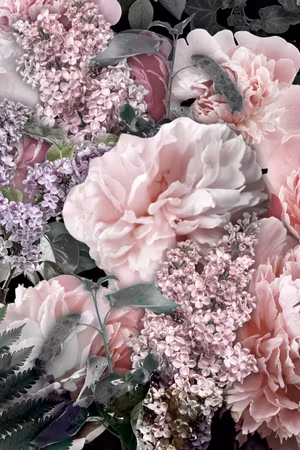 Canvastavla - Among flowers part blooming plants s