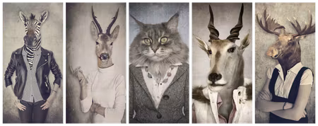 Canvastavla - Animal masks I