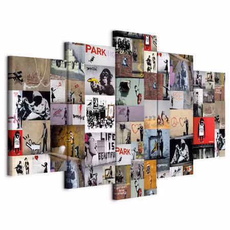 Canvastavla - Art of collage banksy IV