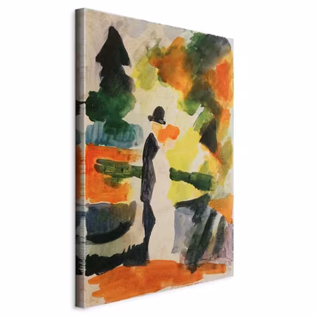 Canvastavla - August macke paar im park