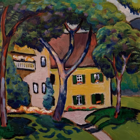 Canvastavla - August macke staudacherhaus in