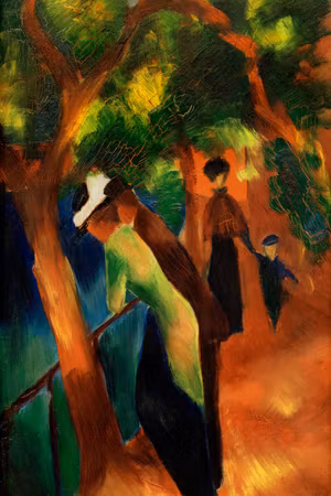 Canvastavla - August macke sunny path