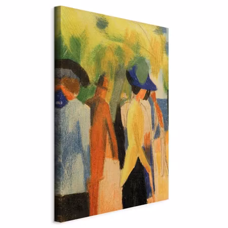 Canvastavla - August macke walker under trees in