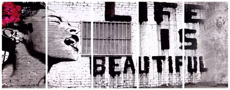 Canvastavla - Banksy life is beautiful