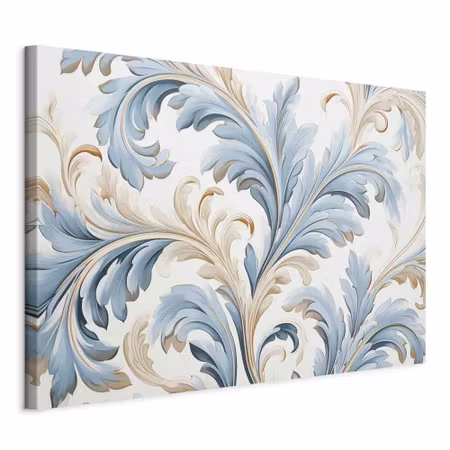 Canvastavla - Baroque ornaments in light cream
