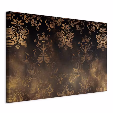 Canvastavla - Baroque ornaments in patinated gold