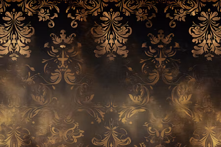 Canvastavla - Baroque ornaments in patinated gold
