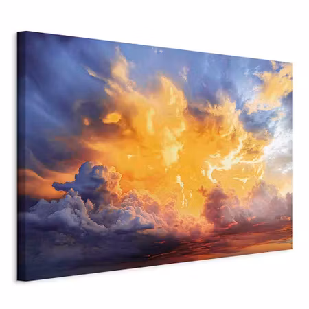 Canvastavla - Beautiful sunset clouds in warm