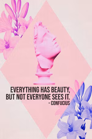 Canvastavla - Beauty in the eyes inspirational and