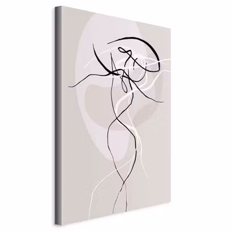 Canvastavla - Beige energy part vertical