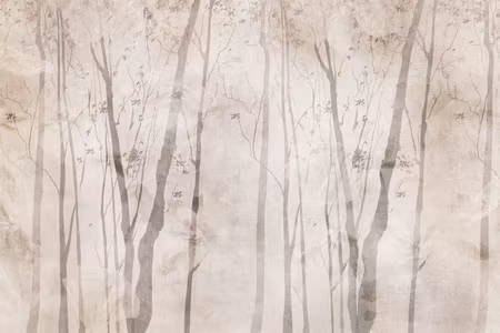 Canvastavla - Beige forest of thoughts part wide