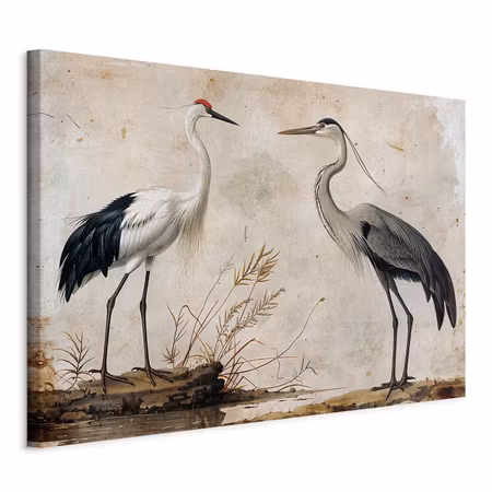 Canvastavla - Birds from an old engraving vintage