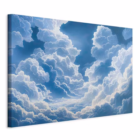 Canvastavla - Blue sky breaking through white