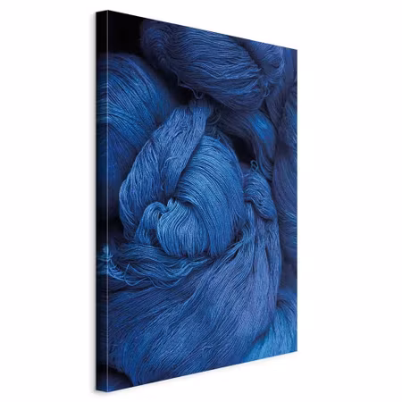 Canvastavla - Blue worsted part vertical
