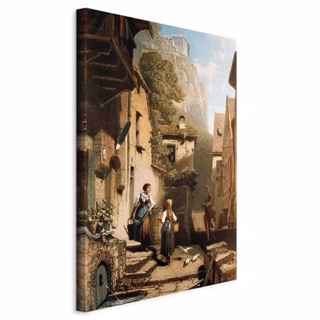 Canvastavla - Carl spitzweg im dachst bchen
