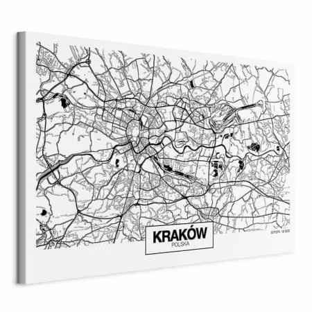 Canvastavla - City plan krakow part wide