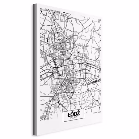 Canvastavla - City plan lodz part vertical