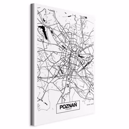 Canvastavla - City plan poznan part vertical