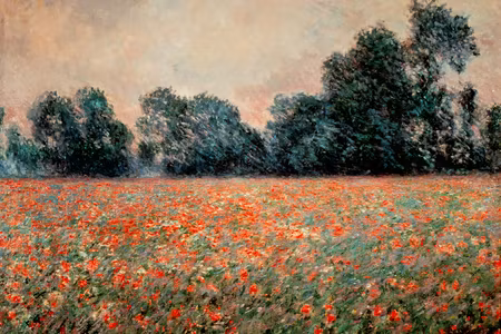 Canvastavla - Claude monet field with wild poppies