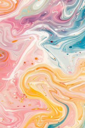 Canvastavla - Colorful chaos dynamic shapes in of