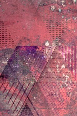 Canvastavla - Crimson abstraction part vertical