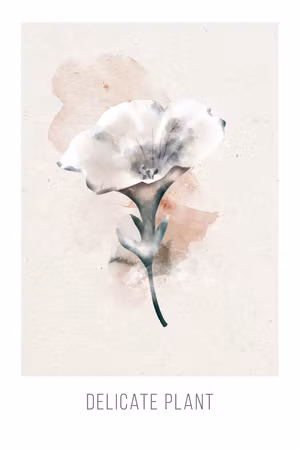 Canvastavla - Delicate plant part vertical