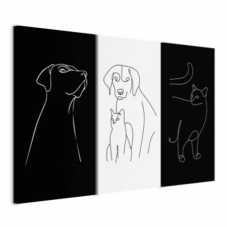 Canvastavla - Domestic animals parts