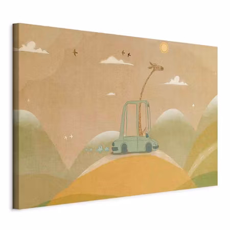 Canvastavla - Dreamy traveler A cheerful giraffe a