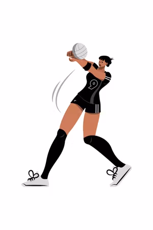 Canvastavla - Female volleyball player