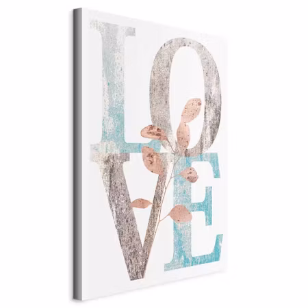 Canvastavla - Flourishing letters part vertical