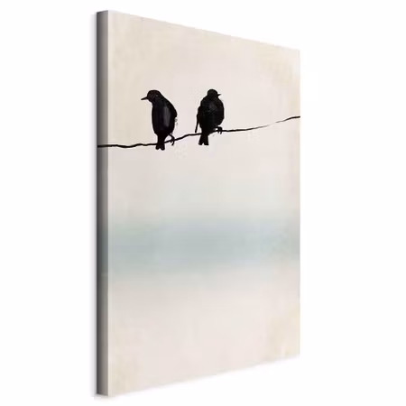 Canvastavla - Frozen sparrows part vertical