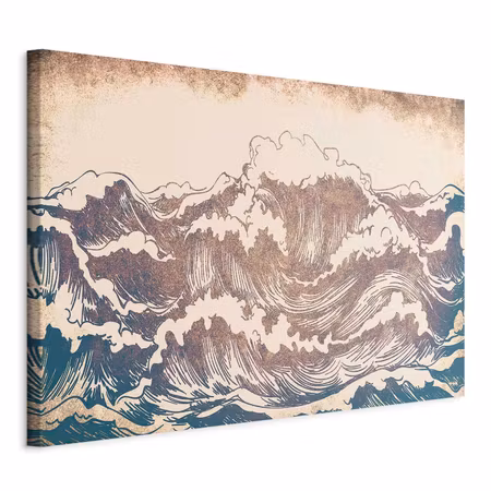 Canvastavla - Giant waves